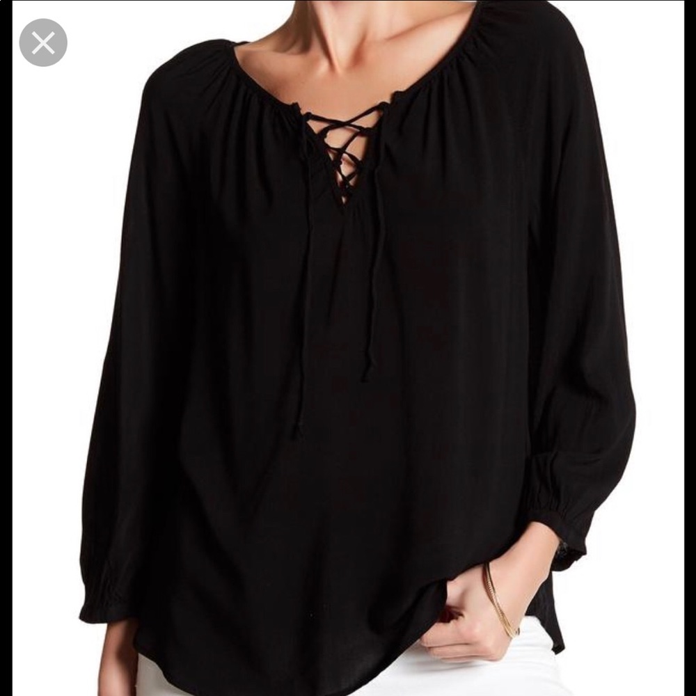 Black Tie Blouse from Velvet by Graham & Spencer